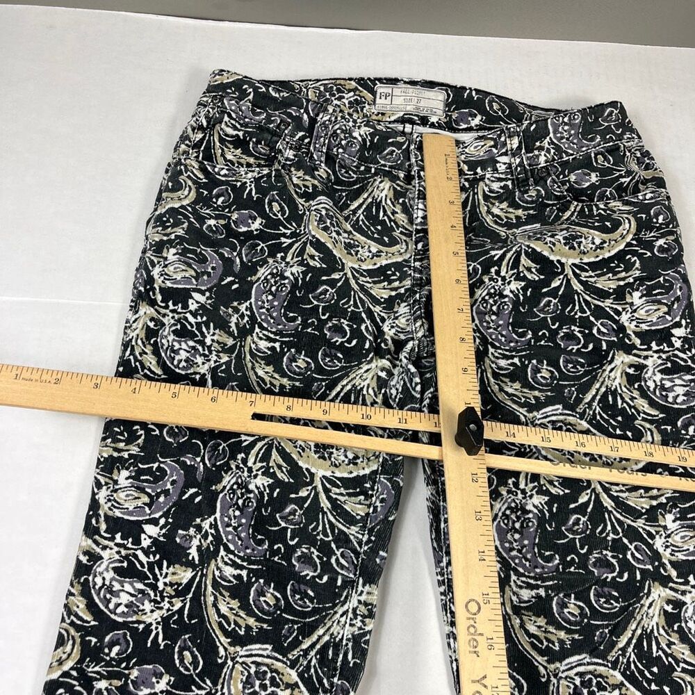 Free People New Delhi Border Flare Corduroy Pants Paisley Boho Gypsy Festival 27 - Picture 7 of 13